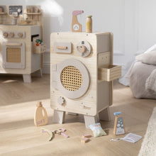 howa Kinderwaschmaschine aus Holz natur beige inkl Wäschepflege-Set 48269
