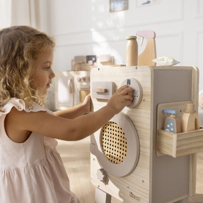 howa Kinderwaschmaschine aus Holz natur beige 48261