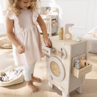 howa Kinderwaschmaschine aus Holz natur beige 48261