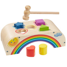 howa Klopfbank aus Holz Hammerspiel Sortierspiel "Rainbow" 6004