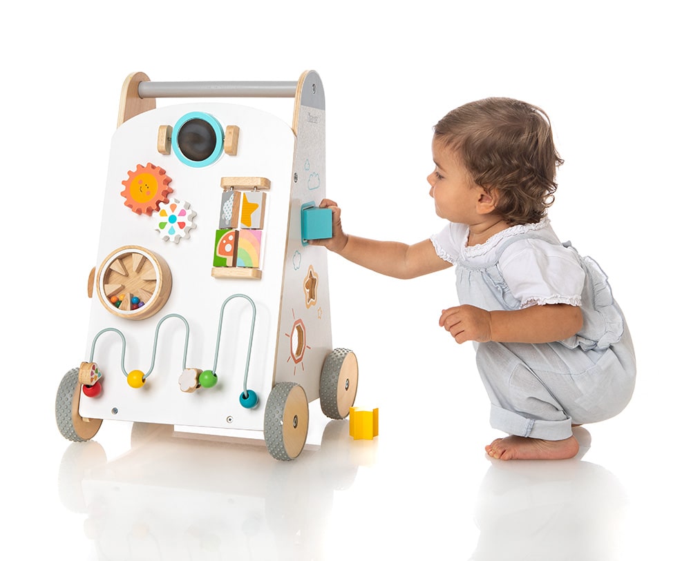 howa Lauflernwagen aus Holz Lauflernhilfe Babywalker "My rainbow"6016