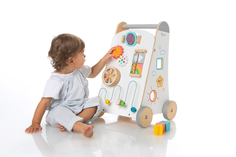 howa Lauflernwagen aus Holz Lauflernhilfe Babywalker "My rainbow"6016
