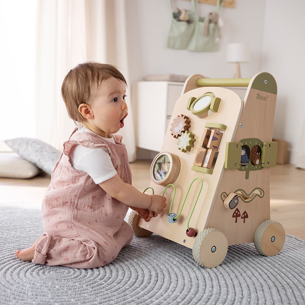 howa Lauflernwagen aus Holz Lauflernhilfe Babywalker "Little woods" 6026