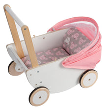 howa Puppenwagen aus Holz "Cozy Cactus" mit faltbarem Verdeck inkl. Matratze und Decke rosa 2550