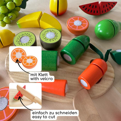 howa Schneideset aus Holz Obst und Gemüse 4867