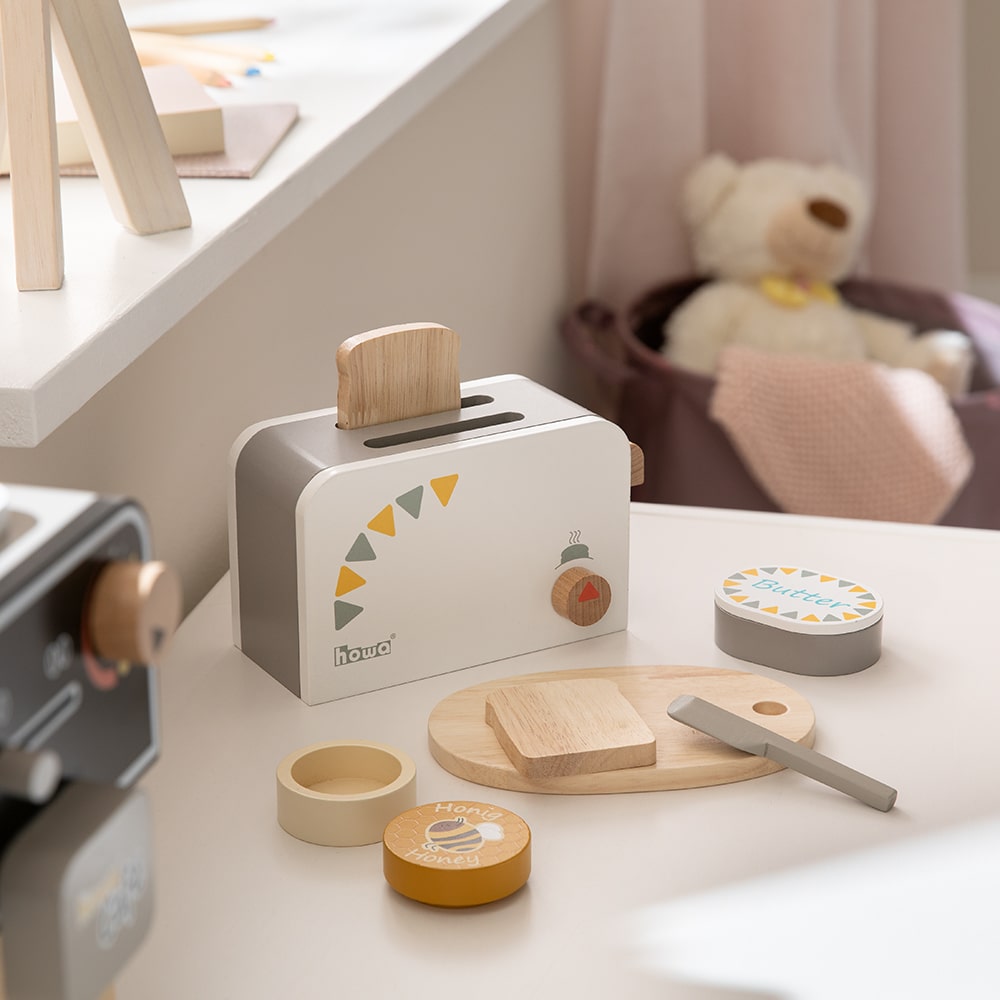 howa Toaster aus Holz inkl. 6 tlg. Zubehör 4886