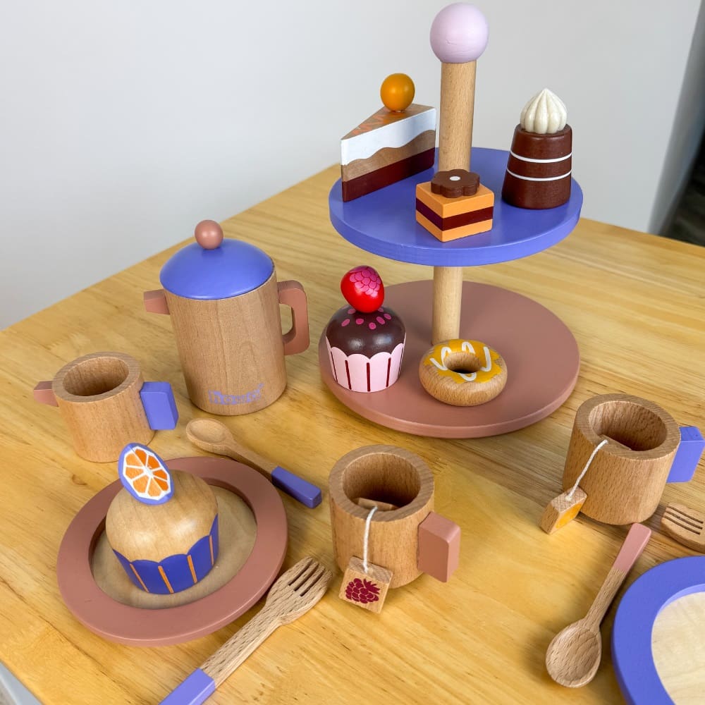 howa Kaffeeservice und Teeset aus Holz für Kinder 4898