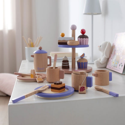 howa Kaffeeservice und Teeset aus Holz für Kinder 4898