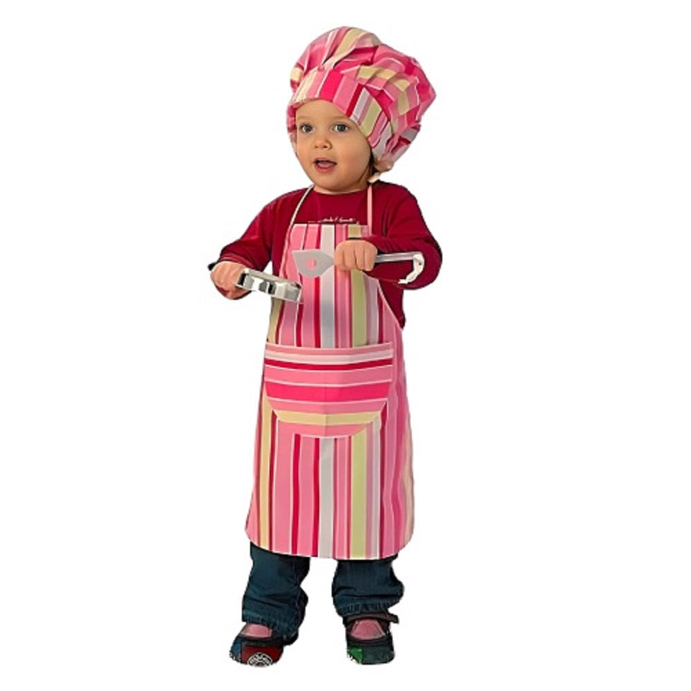 howa Kinderküchen Zubehör Schürze und Kochmütze Set, gestreift 1001