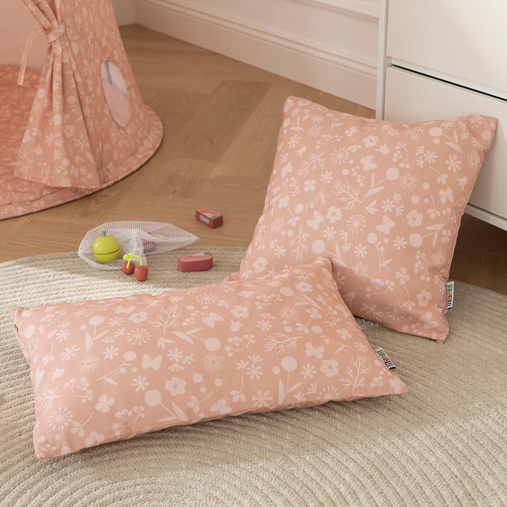 howa 2er Set Kissenbezug "flowers“ 40x40cm + 50x30cm, apricot 87012