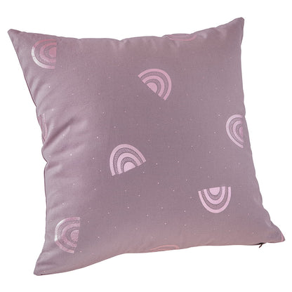 howa 2er Set Kissenbezug "Rainbow“ 40x40cm + 50x30cm malve, Glanzeffekt - personalisiert 87019