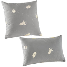 howa 2er Set Kissenbezug "Space“ 40x40cm + 50x30cm grau, Glanzeffekt 8702