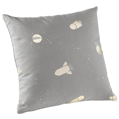 howa 2er Set Kissenbezug "Space“ 40x40cm + 50x30cm grau, Glanzeffekt 8702
