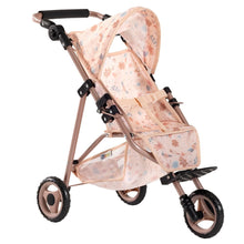 howa Puppenbuggy „miniflowers“ – Puppenwagen, Jogger für Puppen bis 50cm mit höhenverstellbaren Schiebegriff 2260