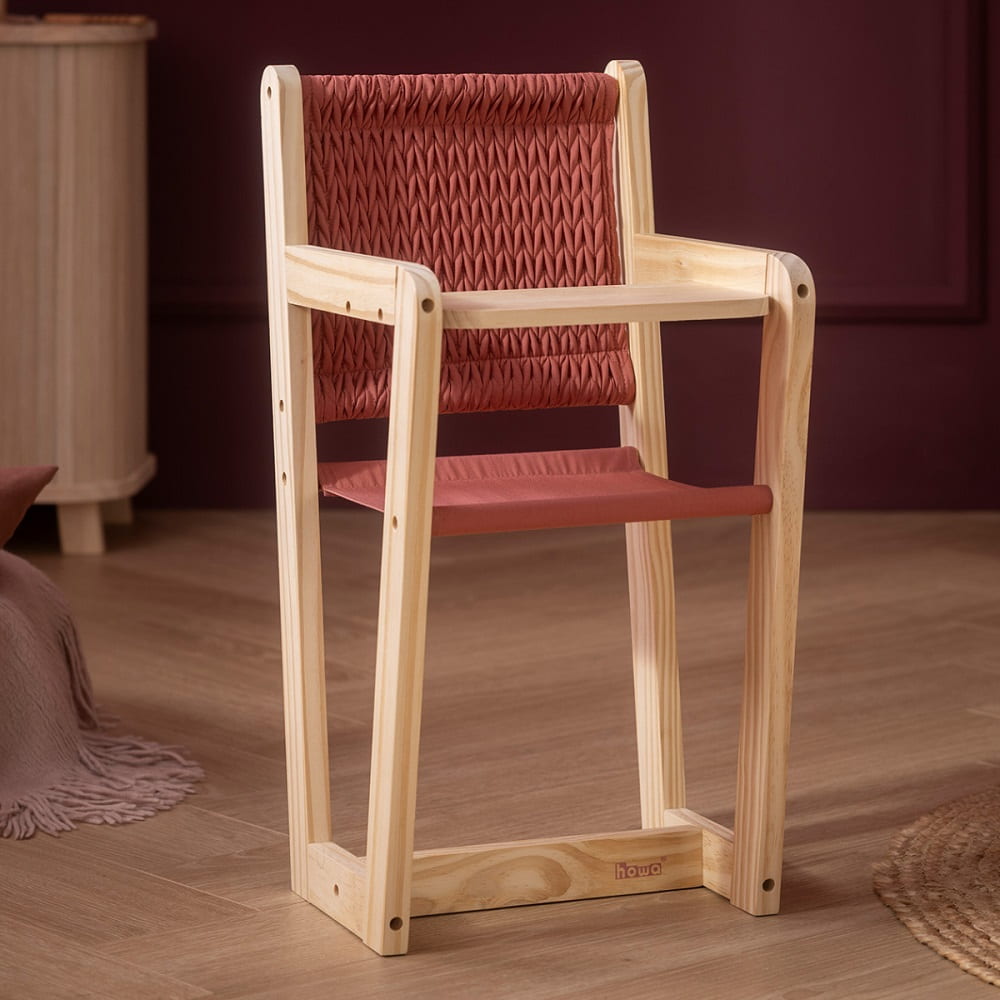 howa Puppenhochstuhl aus Holz "grace" - Hochstuhl für Puppen bis 50cm 2870