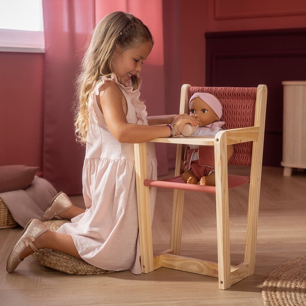 howa Puppenhochstuhl aus Holz "grace" - Hochstuhl für Puppen bis 50cm 2870