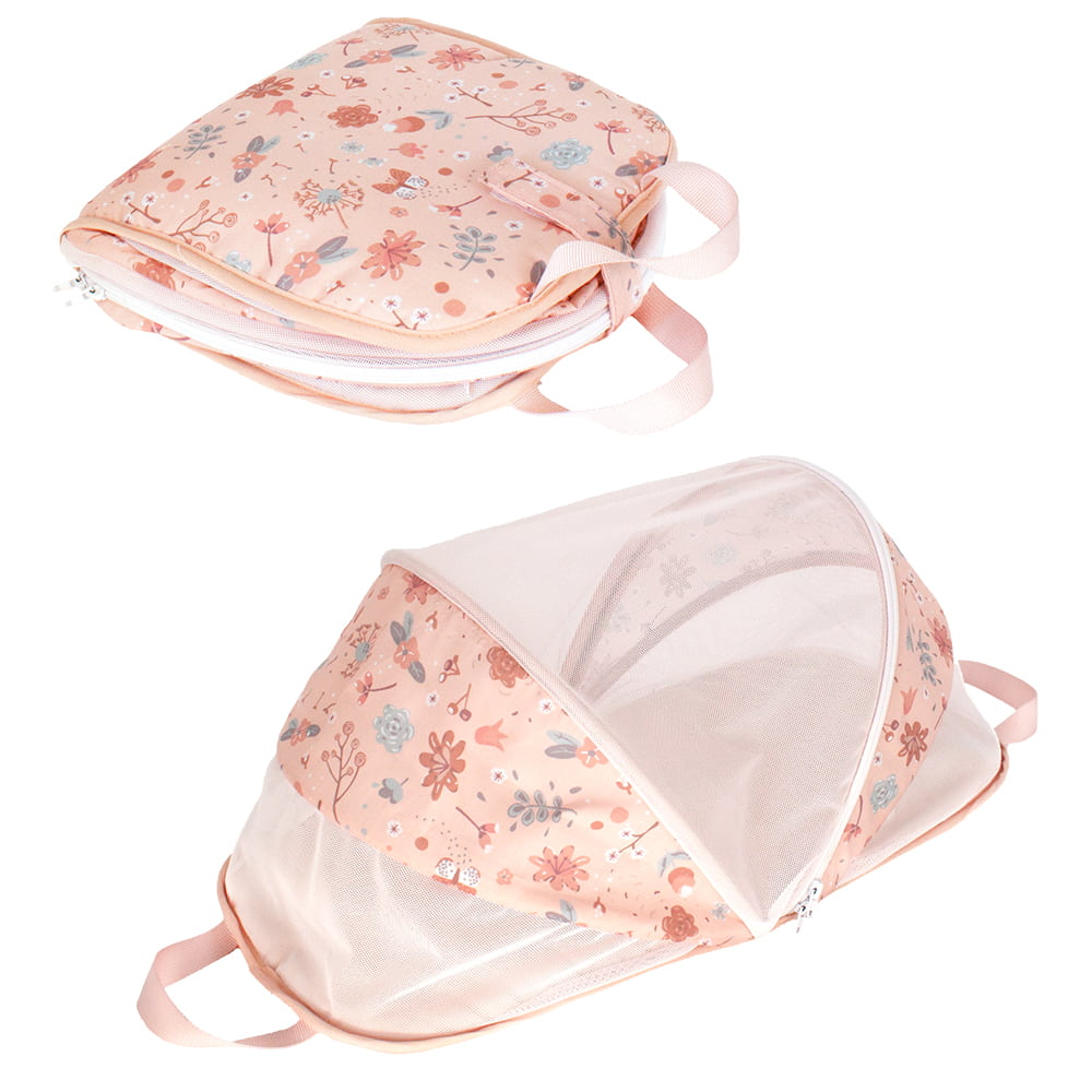  howa faltbares Puppen Reisebett "miniflowers" für Puppen bis 45cm apricot 29623