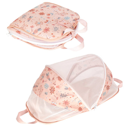  howa faltbares Puppen Reisebett "miniflowers" für Puppen bis 45cm apricot 29623