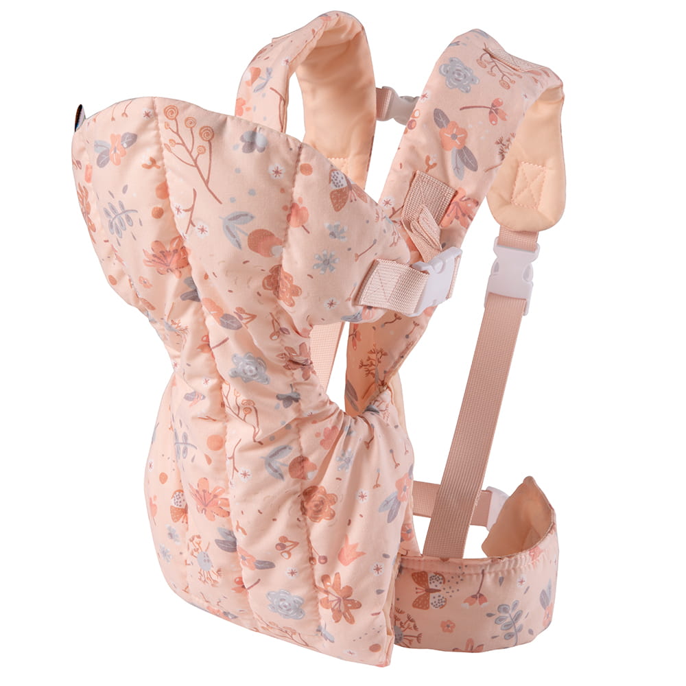 howa Bauchtrage für Puppen bis 50cm "miniflowers" apricot 29612