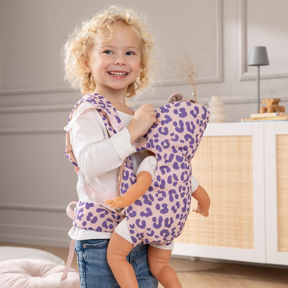 howa Bauchtrage für Puppen bis 50cm "Leo" lila 29412