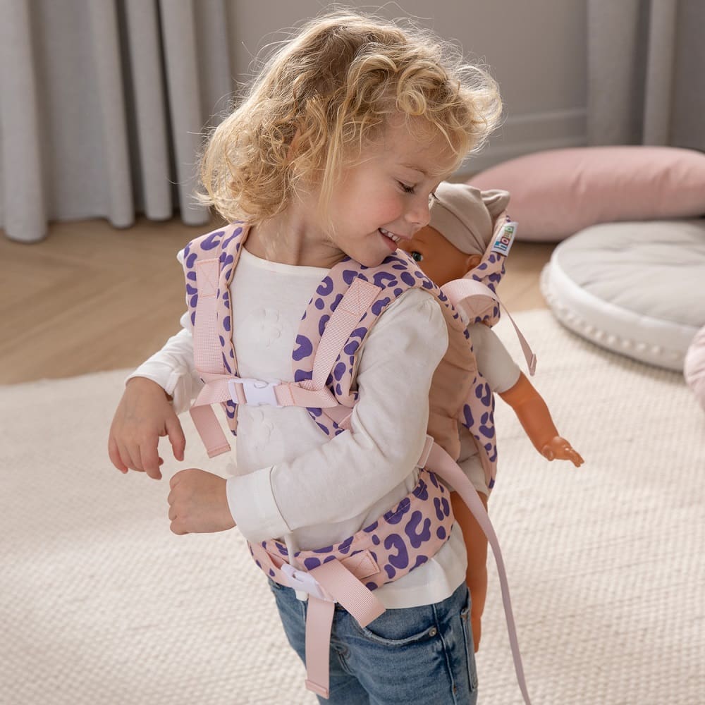 howa Bauchtrage für Puppen bis 50cm "Leo" lila 29412