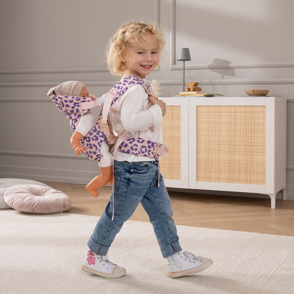 howa Bauchtrage für Puppen bis 50cm "Leo" lila 29412