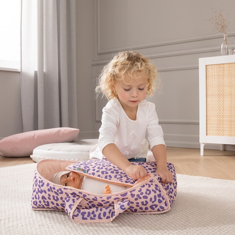 howa Puppentragetasche "Leo" für Babypuppen bis 48cm lila 29422