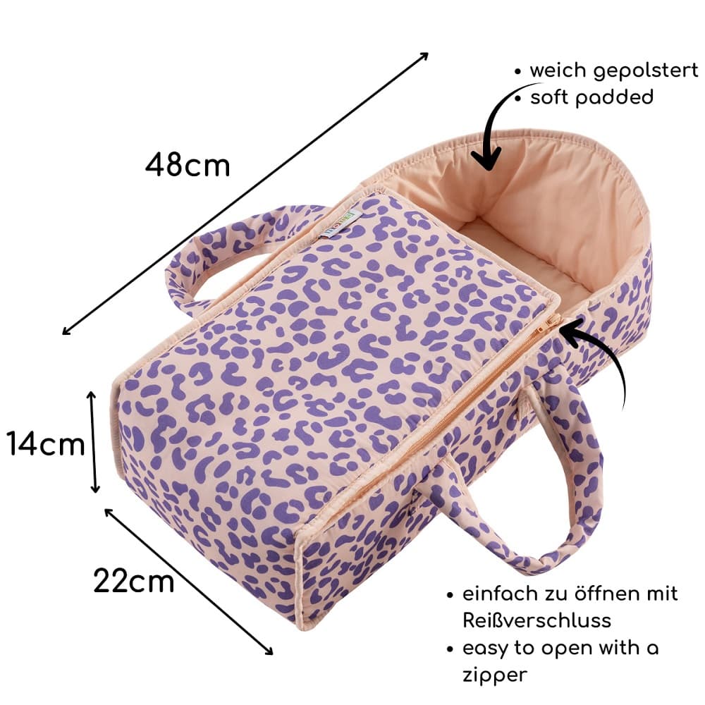 howa Puppentragetasche "Leo" für Babypuppen bis 48cm lila 29422