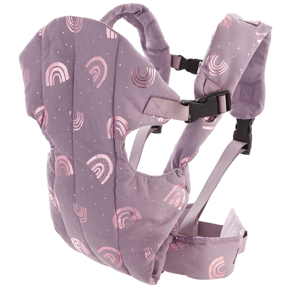 howa Bauchtrage für Puppen bis 50cm "Rainbow" malve, Glanzeffekt 29512