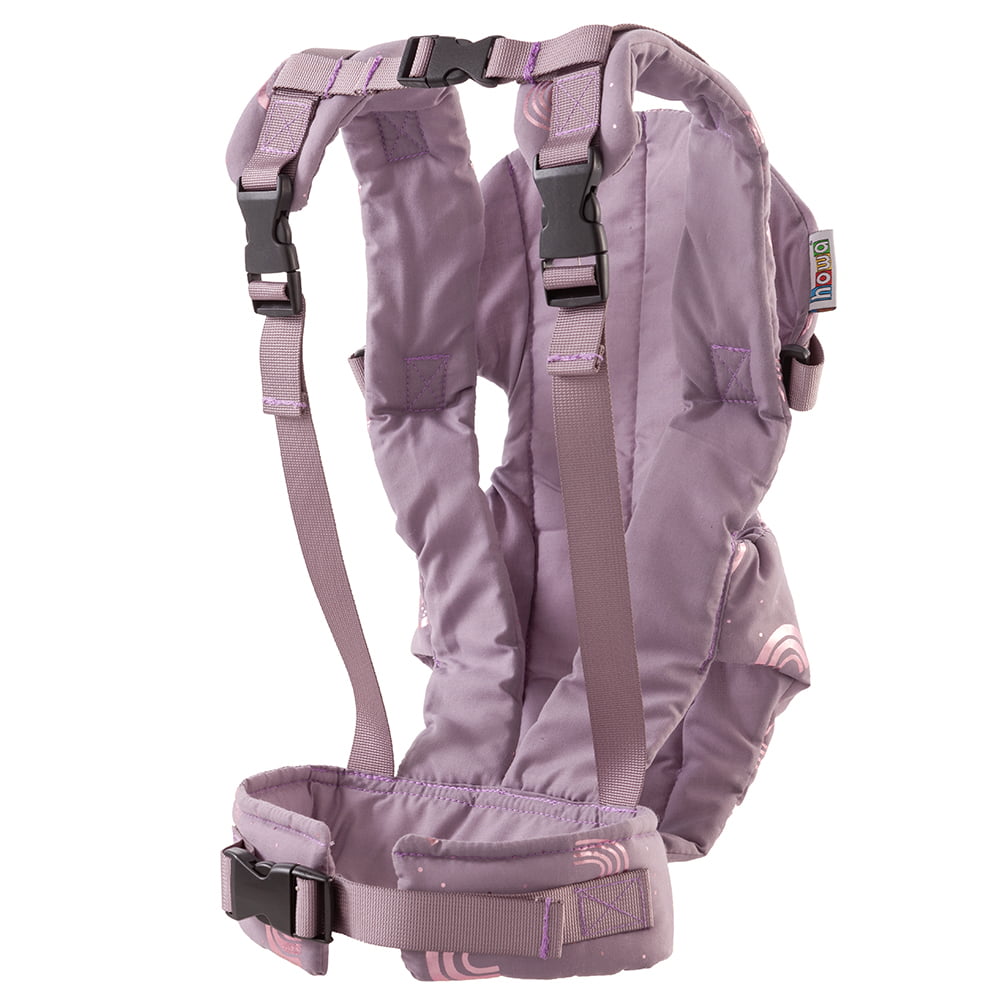 howa Bauchtrage für Puppen bis 50cm "Rainbow" malve, Glanzeffekt 29512
