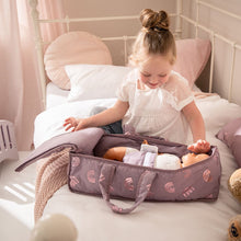 howa Puppentragetasche "Rainbow" für Babypuppen bis 48cm malve, Glanzeffekt 29522