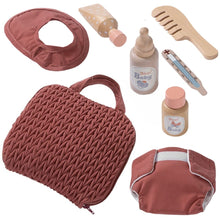howa Puppenwickeltasche "grace" mit Zubehör - Wickelset für Puppen mit Fläschchen, Windel, Latz, Kamm & Pflegezubehör 2970