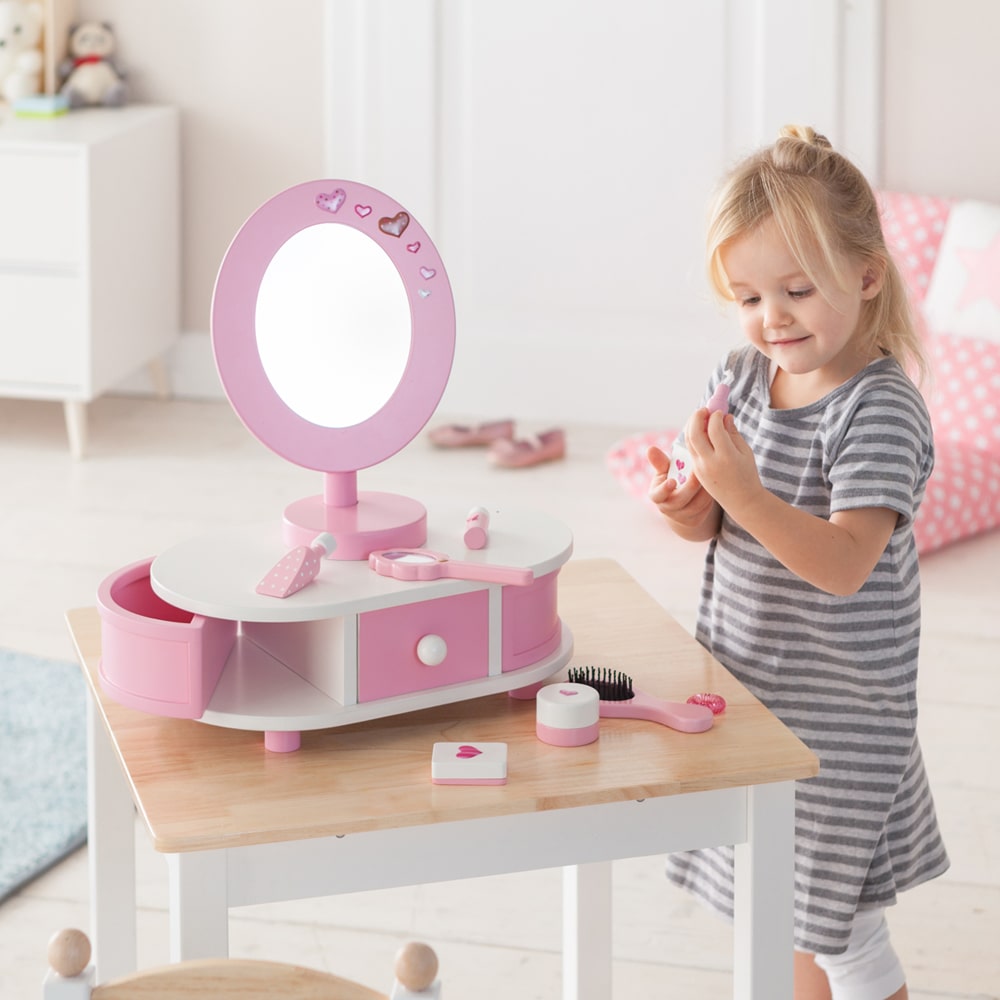 howa Schminktisch aus Holz für Kinder "Little Lady" inkl. 12 tlg. Zubehör 5001