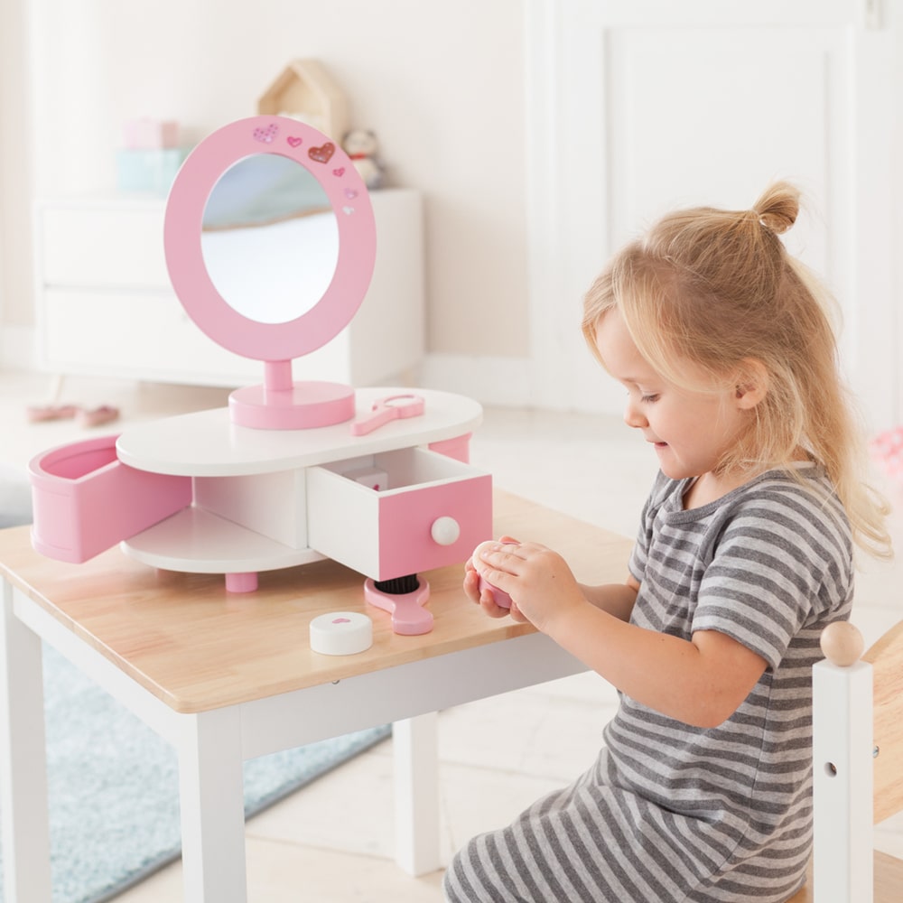 howa Schminktisch aus Holz für Kinder "Little Lady" inkl. 12 tlg. Zubehör 5001