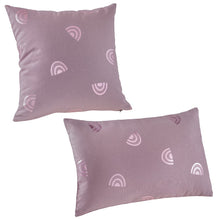 howa 2er Set Kissenbezug "Rainbow“ 40x40cm + 50x30cm malve, Glanzeffekt 8701