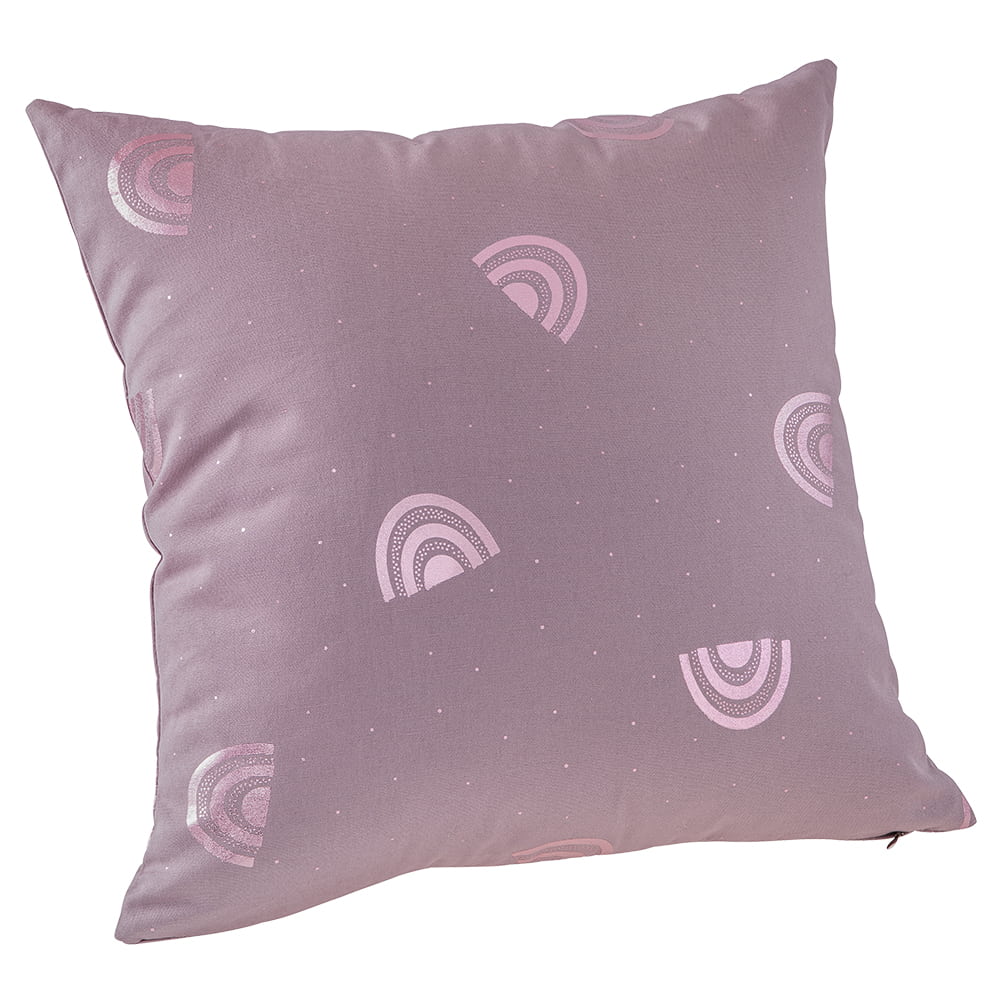 howa 2er Set Kissenbezug "Rainbow“ 40x40cm + 50x30cm malve, Glanzeffekt 8701
