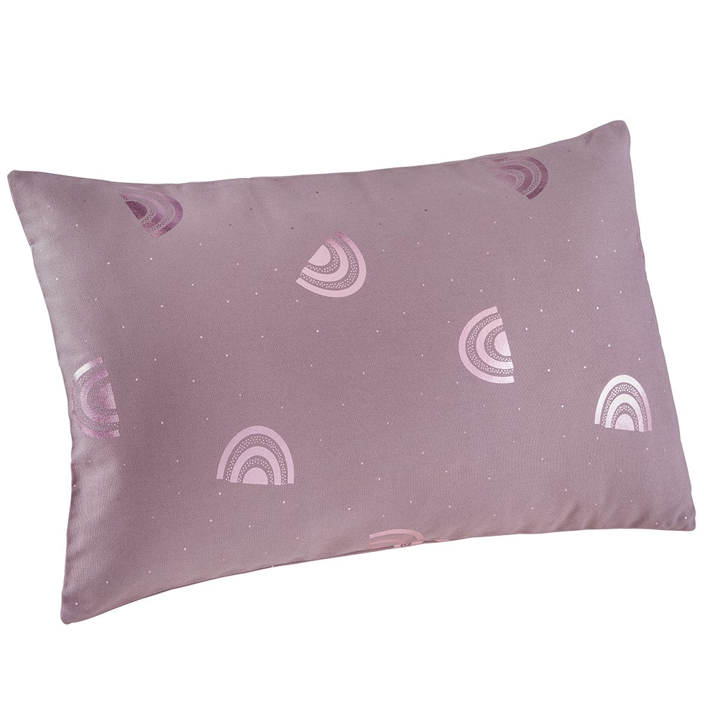 howa 2er Set Kissenbezug "Rainbow“ 40x40cm + 50x30cm malve, Glanzeffekt 8701