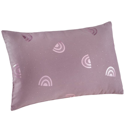 howa 2er Set Kissenbezug "Rainbow“ 40x40cm + 50x30cm malve, Glanzeffekt 8701