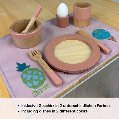 howa Spielgeschirr Set aus Holz für Kinder 18tlg 4897