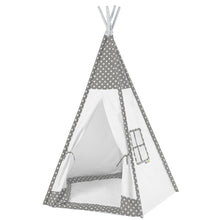 howa Kinderzelt Spielzelt Tipi "Stars" inkl. Bodenmatte grau, H185xB140xT120cm 8512