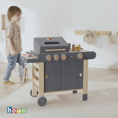howa Kindergrill aus Holz BBQ "Maxi" mit 25 tlg. Zubehör 4825