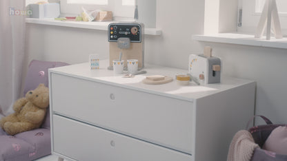 howa Spielzeug Kaffeemaschine aus Holz inkl. 7 tlg. Zubehör 4885